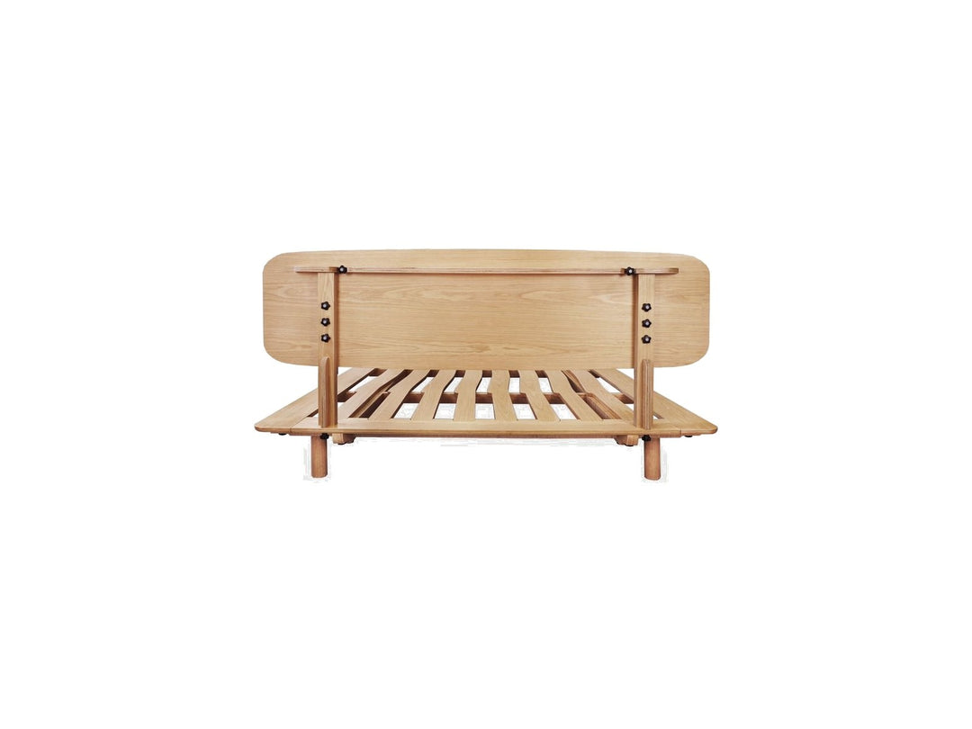 Adjustable headboard rear detail of the AVONEST bed frame