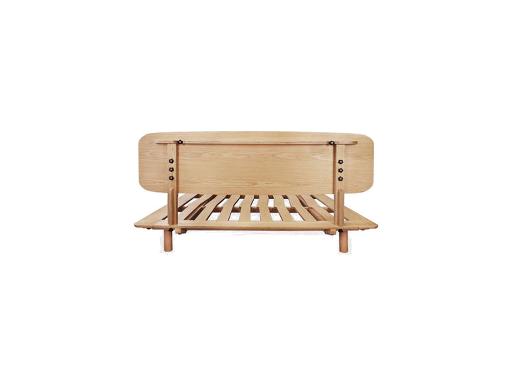Adjustable headboard rear detail of the AVONEST bed frame